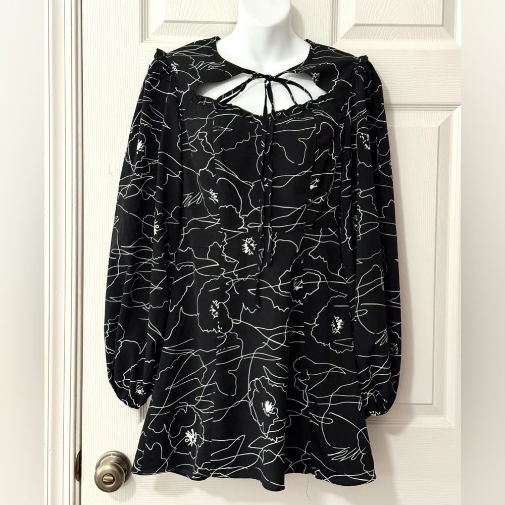 Lulus Balloon Sleeve Mini Dress XS